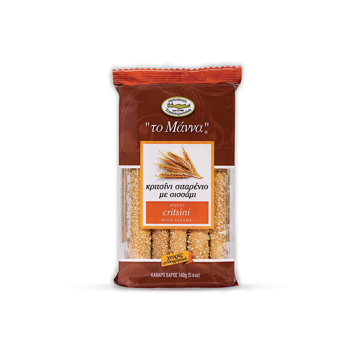 To Manna Kritsini aus Weizen mit Sesam 160gr 