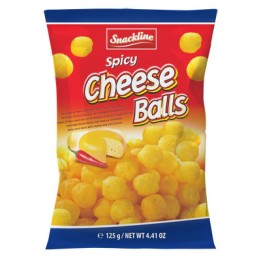 Snackline - Spicy Cheese Balls Mais Balls scharf 125gr