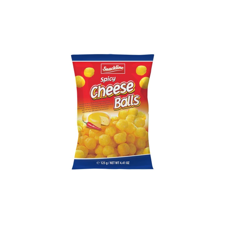 Snackline - Spicy Cheese Balls Mais Balls scharf 125gr