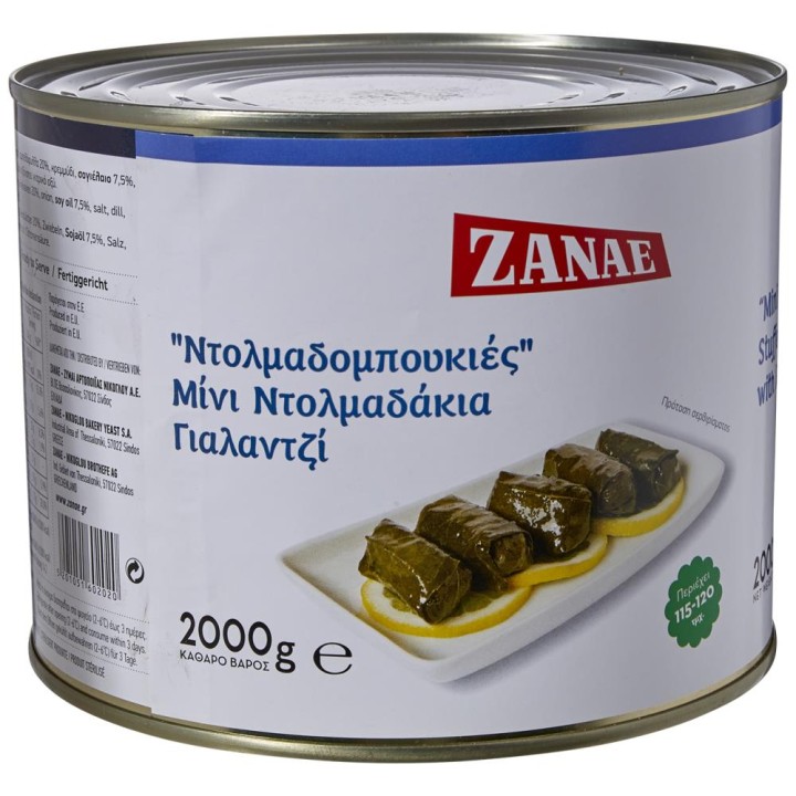 Zanae MINI Dolmas 2Kg, gefüllte Weinblätter