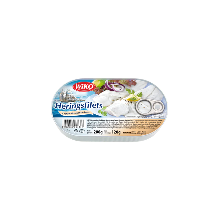 Heringsfilets in Sahne-Meerrettichsauce 200gr (10)