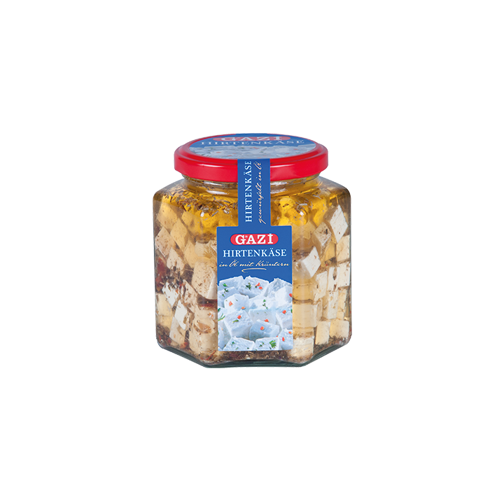 Gazi Würfelkäse mit Kräuter im Glas 300gr (blau)