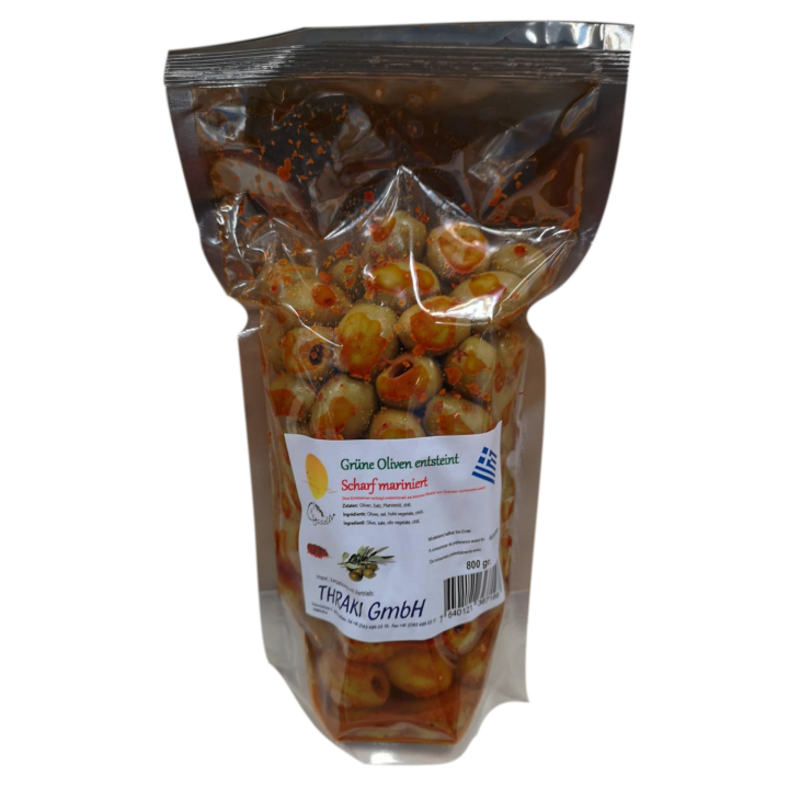 Thraki Oliven Grün entsteint scharf 800gr 