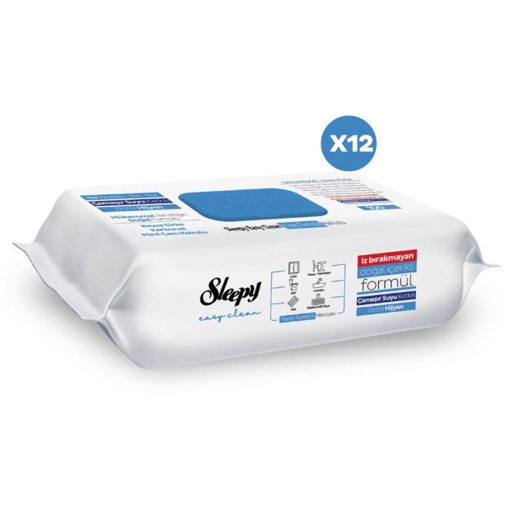 Sleepy Easy Clean Mavi Beyaz Sirke - Karbonat