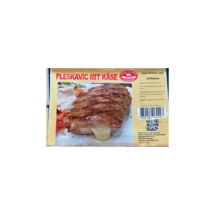 Krasniqi Pleskavica/Hamburger mit Käse 800gr 