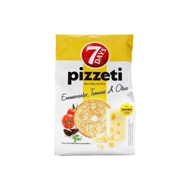 7 Days Pizzeti - Emmentaler, Tomaten, Oliven 80g  
