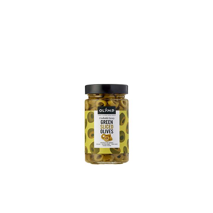 OLYMP Oliven grün in Scheiben 720gr (Glas)