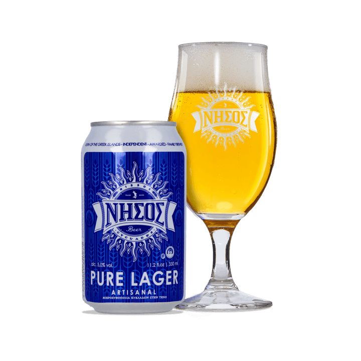 Nisos Pilsner Bier 33cl - Alk:5% Vol. (Dose)