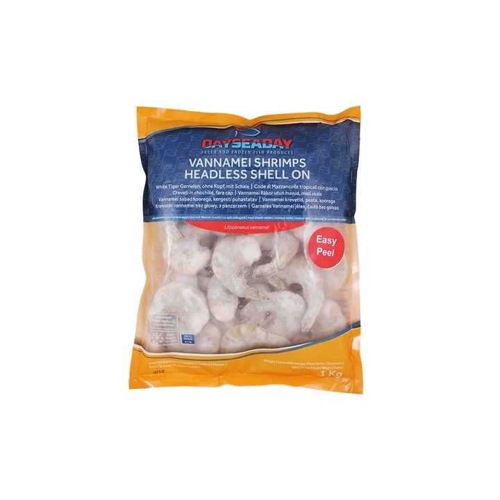 DaySeaDay, Crevetten 8/12 White Tiger o. Kopf 1Kg