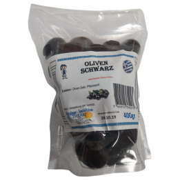 Thraki Oliven Schwarz 400gr