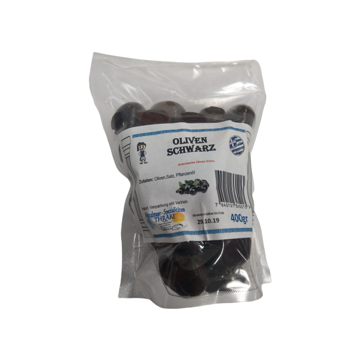Thraki Oliven Schwarz 400gr
