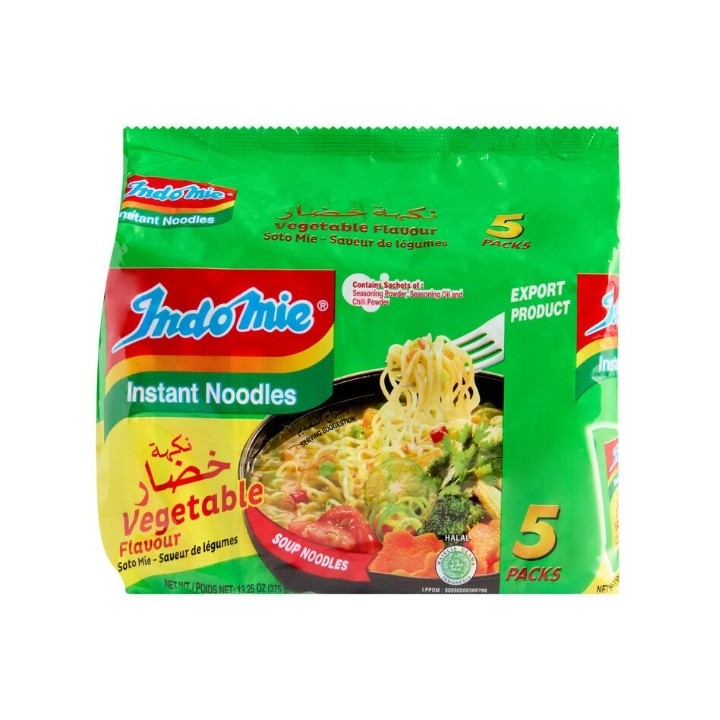 Indomie Gemüse Vegetable Instantnudelsuppe 5x75g