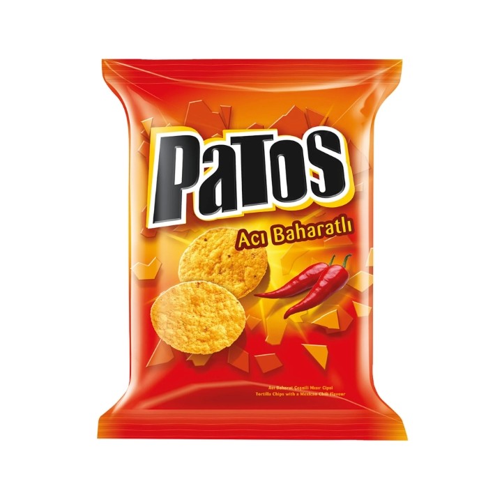 Patos Baharatli spicy flavour Mais Chips rot