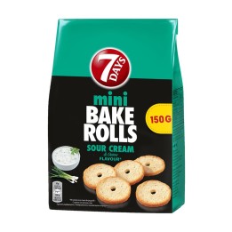 7 Days Bake Rolls Sour Cream 150g 