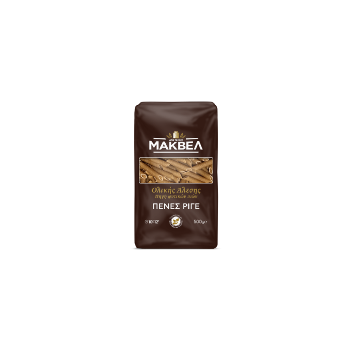 MAKVEL - Penne Rigate Vollkorn 500gr