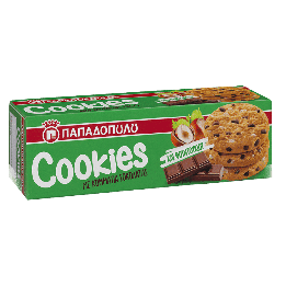 Papadopoulos Cookies Haselnuss und Schokoladen 180g