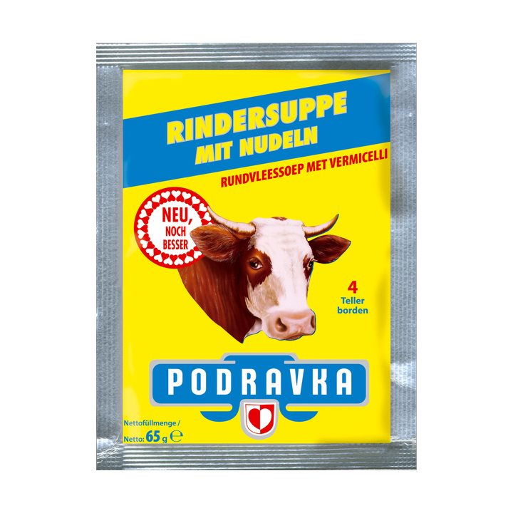 Podravka Rindersuppe mit Nudeln 4x62gr 