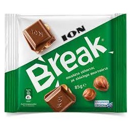 ION Break Milchschokolade mit Haselnuss 85gr 