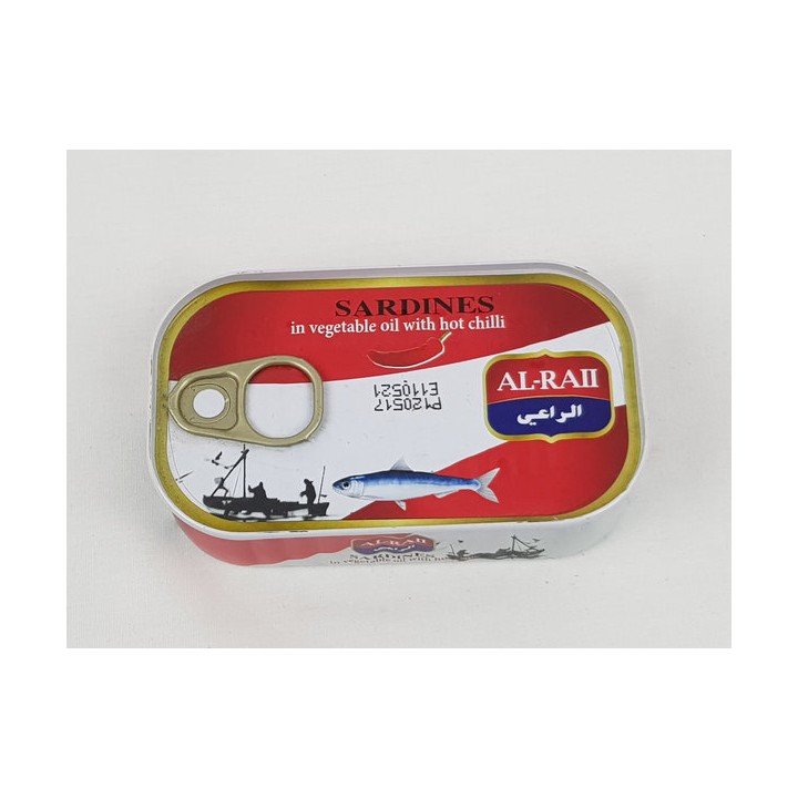 AL-RAII - Sardinen in Öl mit Chili scharf 125gr
