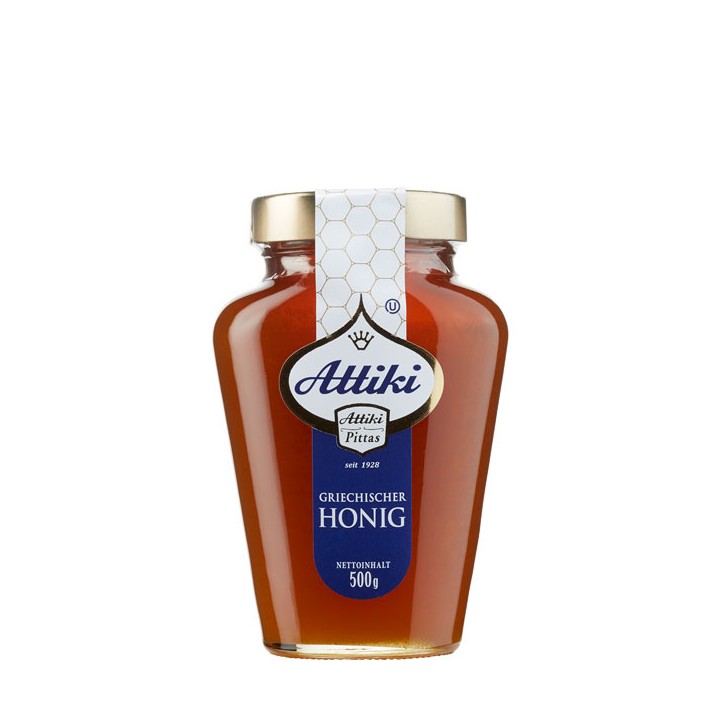 ATTIKI - Griechischer Honig 500gr Glas (blau)
