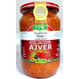 Vipro Tradition hausgemachtes Ajvar scharf 580gr 