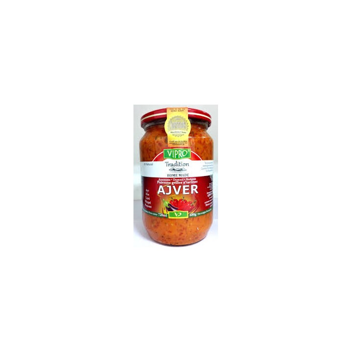 Vipro Tradition hausgemachtes Ajvar mild 580gr 
