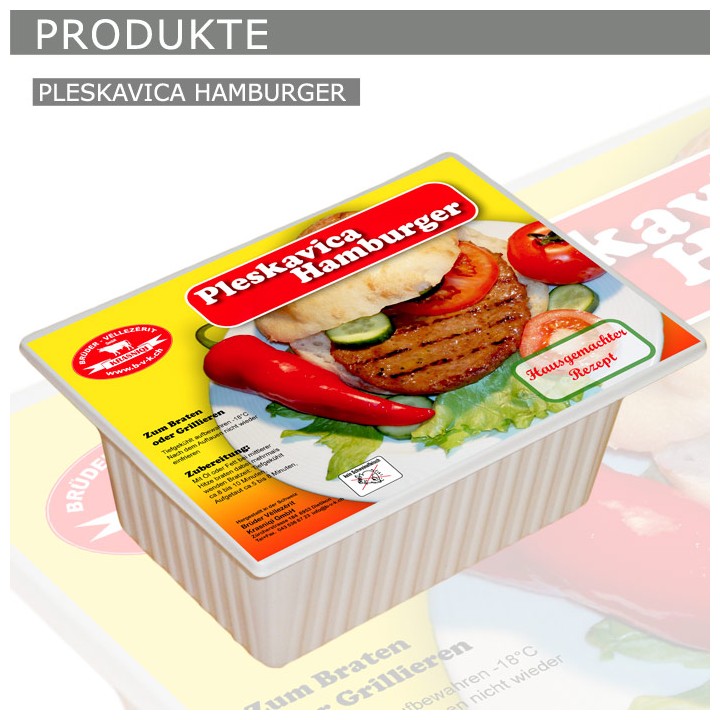Krasniqi Pleskavica Hamburger 800gr (Plastikschale)