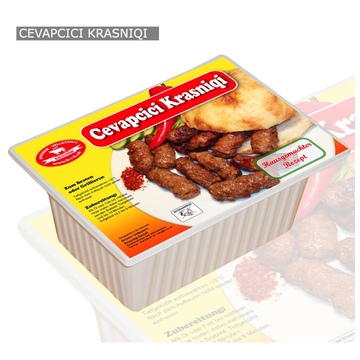 Krasniqi Cevapcici mild 800gr (Plastikschale) 