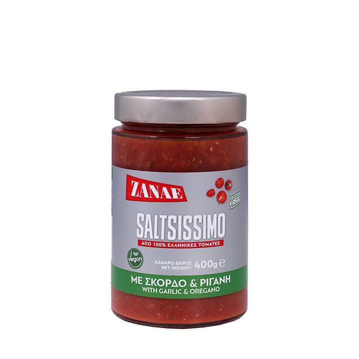 Zanae - Tomatensauce mit Knoblauch/Oregano 400gr 
